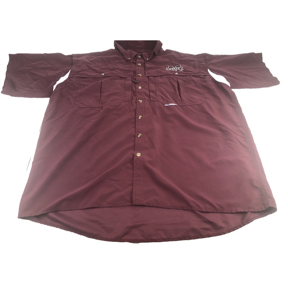 Drake Waterfowl Mississippi State Men's XL Shirt Button Up Short Sleeve Vented - Picture 1 of 16